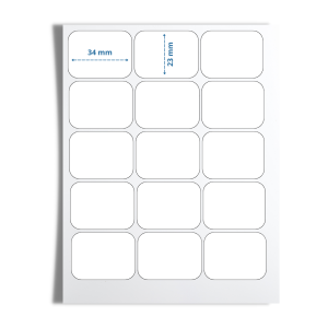 Bobina Rolo de Etiquetas  Termica 34x23x3col  - para Etiquetadora Termica