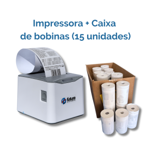 KIT Impressora de Cupom  +  Bobinas Cx  com  15